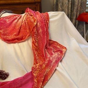 Pretty pink scarce with touches of an orange hue